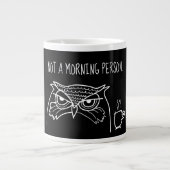皮肉おもしろいな引用文ではなく朝の人 ジャンボコーヒーマグカップ (正面)
