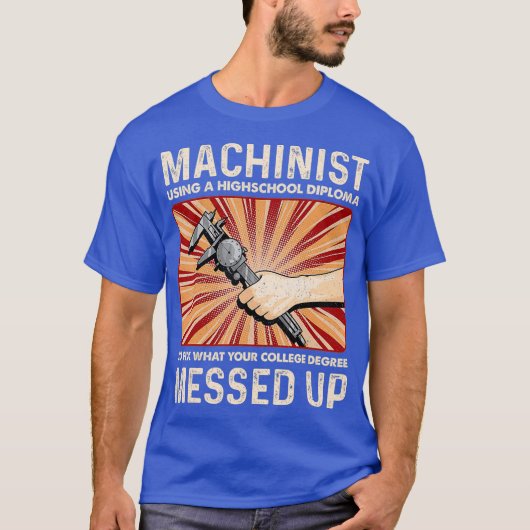 皮肉おもしろいな機械作業者贈与 Tシャツ (正面)
