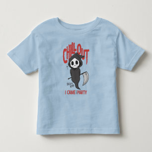 皮肉おもしろいな死神ハローウィンパーティの衣装 トドラーTシャツ
