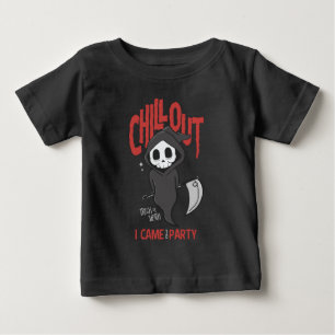 皮肉おもしろいな死神ハローウィンパーティの衣装 ベビーTシャツ