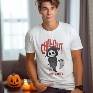 皮肉おもしろいな死神ハローウィンパーティの衣装 Tシャツ