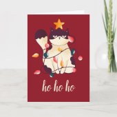 皮肉おもしろいな猫のクリスマス シーズンカード (正面)