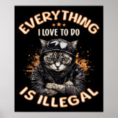 皮肉おもしろいな猫の悪い子猫Thugギャング猫 ポスター (正面)