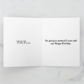 皮肉おもしろいな猫の誕生日カード カード (内部)