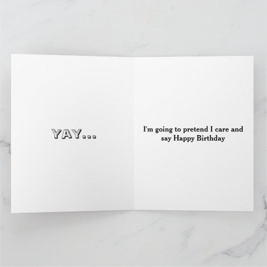 皮肉おもしろいな猫の誕生日カード カード (内部)