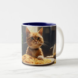 皮肉おもしろいな猫コーヒーマグ ツートーンマグカップ