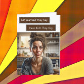 皮肉おもしろいな疲れ果てた主婦ユーモア カード