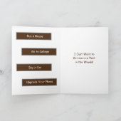 皮肉おもしろいな疲れ果てた主婦ユーモア カード (内部)