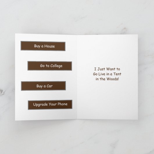 皮肉おもしろいな疲れ果てた主婦ユーモア カード (内部)