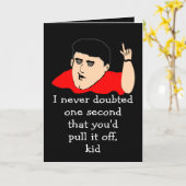 皮肉おもしろいな祝い カード (黄色い花)