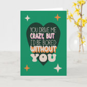 皮肉おもしろいな結婚記念日の夫妻レトロ カード (黄色い花)