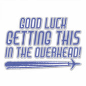 皮肉おもしろいな航空会社オーバーウエイト手荷物引用文 シール (正面)