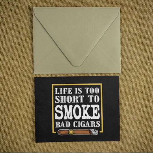 皮肉おもしろいな葉巻引用文 ポストカード