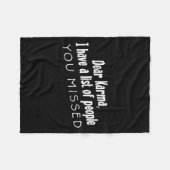 皮肉おもしろいな親愛カルマはYの人々のリストを持っている フリースブランケット (正面(横))