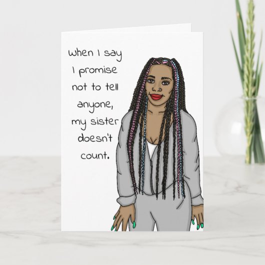 皮肉おもしろいな言い方よ僕を呼ぼう妹のユーモア カード (正面)