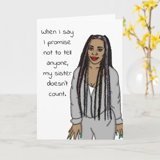 皮肉おもしろいな言い方よ僕を呼ぼう妹のユーモア カード (黄色い花)