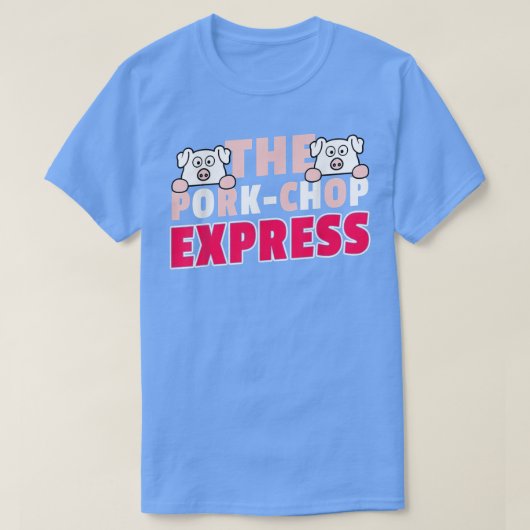 皮肉おもしろいな豚肉チョップピグ焼きシャツ Tシャツ (デザイン正面)