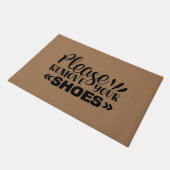 皮肉おもしろいな靴を取り除いて歓迎 ドアマット (アングル)