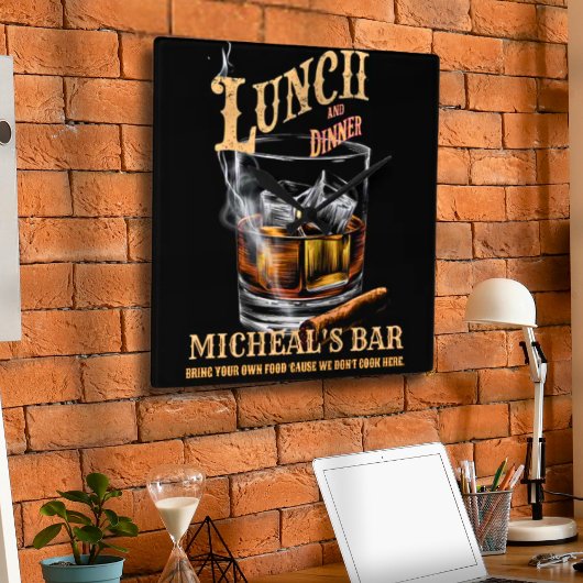 皮肉おもしろいな飲みユーモアヴィンテージ スクエア壁時計