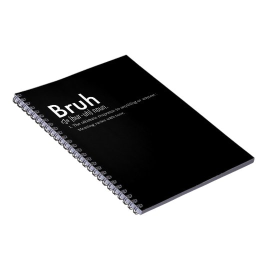 皮肉おもしろいなBruh定義 – 皮肉な引用文 ノートブック (右側)