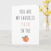 皮肉おもしろいアンチ – バレンタインズデイピーチペイン カード (黄色い花)