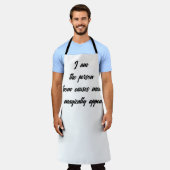 皮肉おもしろいタイポグラフィ引用文キッチンユーモア エプロン (着用した状態)