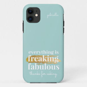 皮肉おもしろいティール(緑がかった色)フリークファブルことわざ iPhone 11 ケース