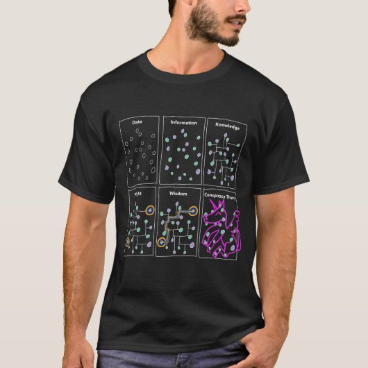 皮肉おもしろいデータの科学デザイン Tシャツ (正面)