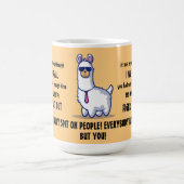 皮肉おもしろいラマ モーフィングマグカップ (中央)