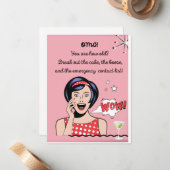 皮肉おもしろいレトロ誕生日カード ノートカード (正面/裏面インサイチュ)