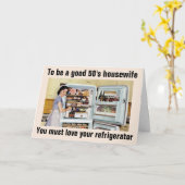 皮肉おもしろいレトロ1950s主婦カード カード (黄色い花)