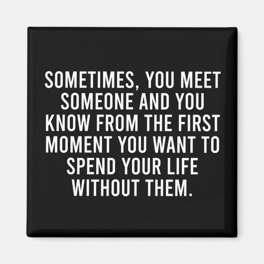 皮肉おもしろい内向的ユーモアことわざ マグネット (正面)