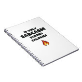 皮肉おもしろい引用文十代の女性の男性の皮肉 ノートブック (右側)