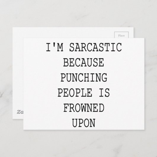 皮肉おもしろい引用文 ポストカード (正面/裏面)