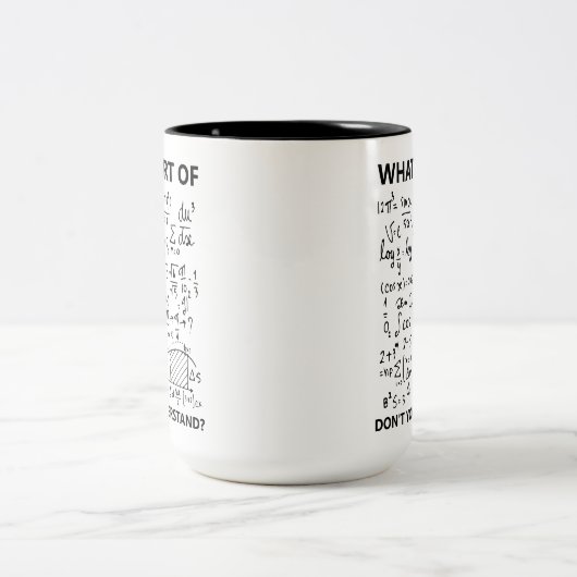 皮肉おもしろい数学先生学生エンジニア ツートーンマグカップ (中央)