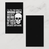 皮肉おもしろい的で間違った社会スカル敵の血 名刺 (正面/裏面)