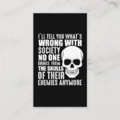 皮肉おもしろい的で間違った社会スカル敵の血 名刺 (正面)