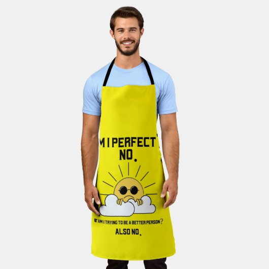皮肉おもしろい的なやる気を起こさせる贈り物 エプロン (着用した状態)