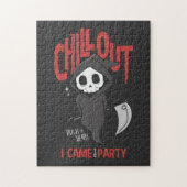 皮肉おもしろい的な死神ハローウィンパーティ ジグソーパズル (縦)