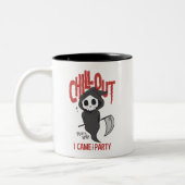 皮肉おもしろい的な死神ハローウィンパーティ ツートーンマグカップ (左)