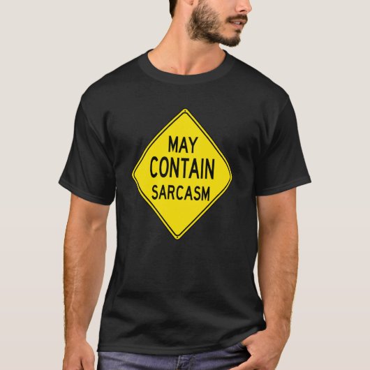 皮肉おもしろい的な注意の道路標識ラブイシム Tシャツ (正面)