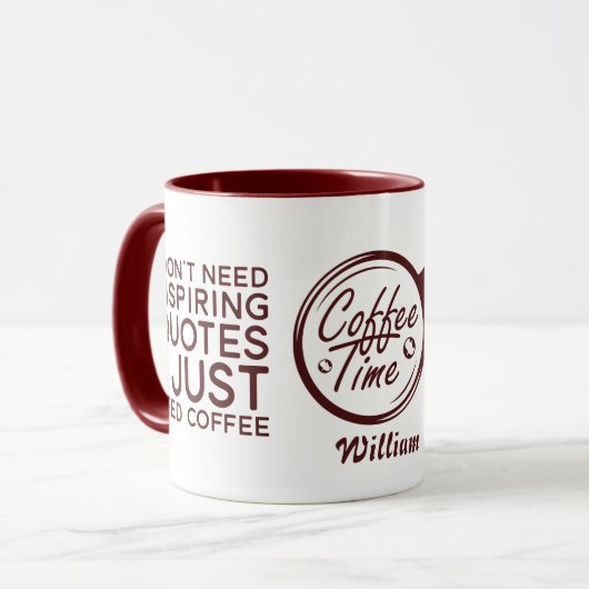 皮肉おもしろい的な私は必要ない感動的引用文 マグカップ (正面左)