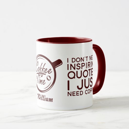 皮肉おもしろい的な私は必要ない感動的引用文 マグカップ (正面右)