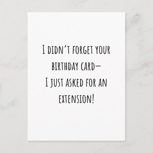 皮肉おもしろい的な誕生日カード ポストカード (正面)