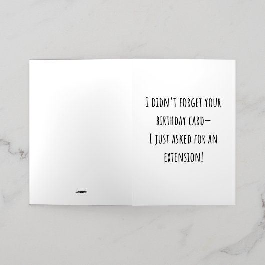 皮肉おもしろい的な誕生日カード 箔グリーティングカード (外側レイダウン)