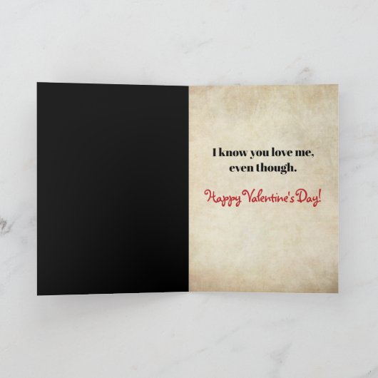 皮肉おもしろい的な配偶者のバレンタインデーのカード シーズンカード (内部)