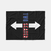 皮肉おもしろい的な2人乗り7月4日アメリカ人Me フリースブランケット (正面(横))