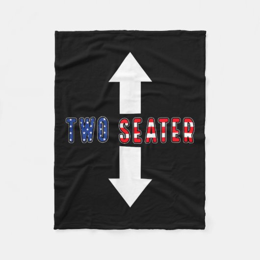 皮肉おもしろい的な2人乗り7月4日アメリカ人Me フリースブランケット (正面)