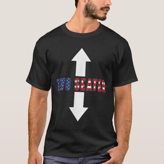皮肉おもしろい的な2人乗り7月4日アメリカ人Me Tシャツ (正面)