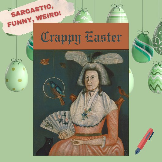 皮肉おもしろい的な"Crappy Easter"ヴィンテージカード カード